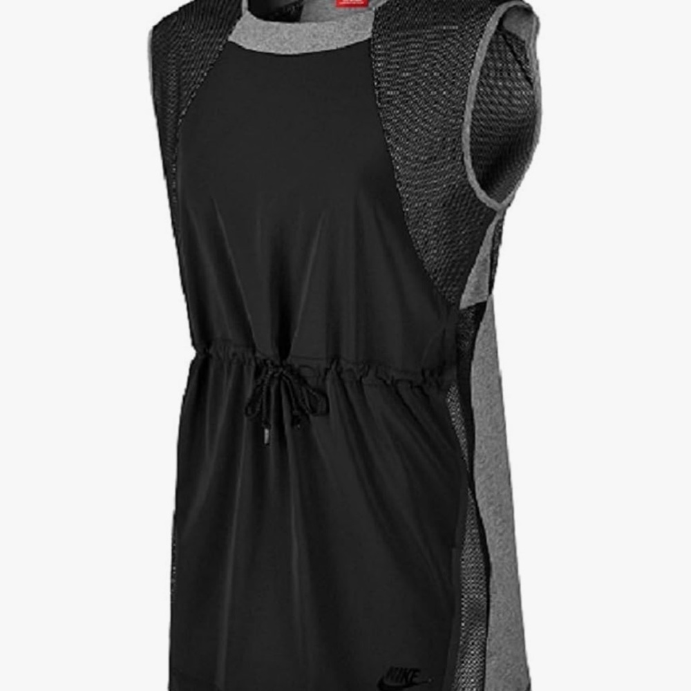 Nike Black and Gray Mesh Top